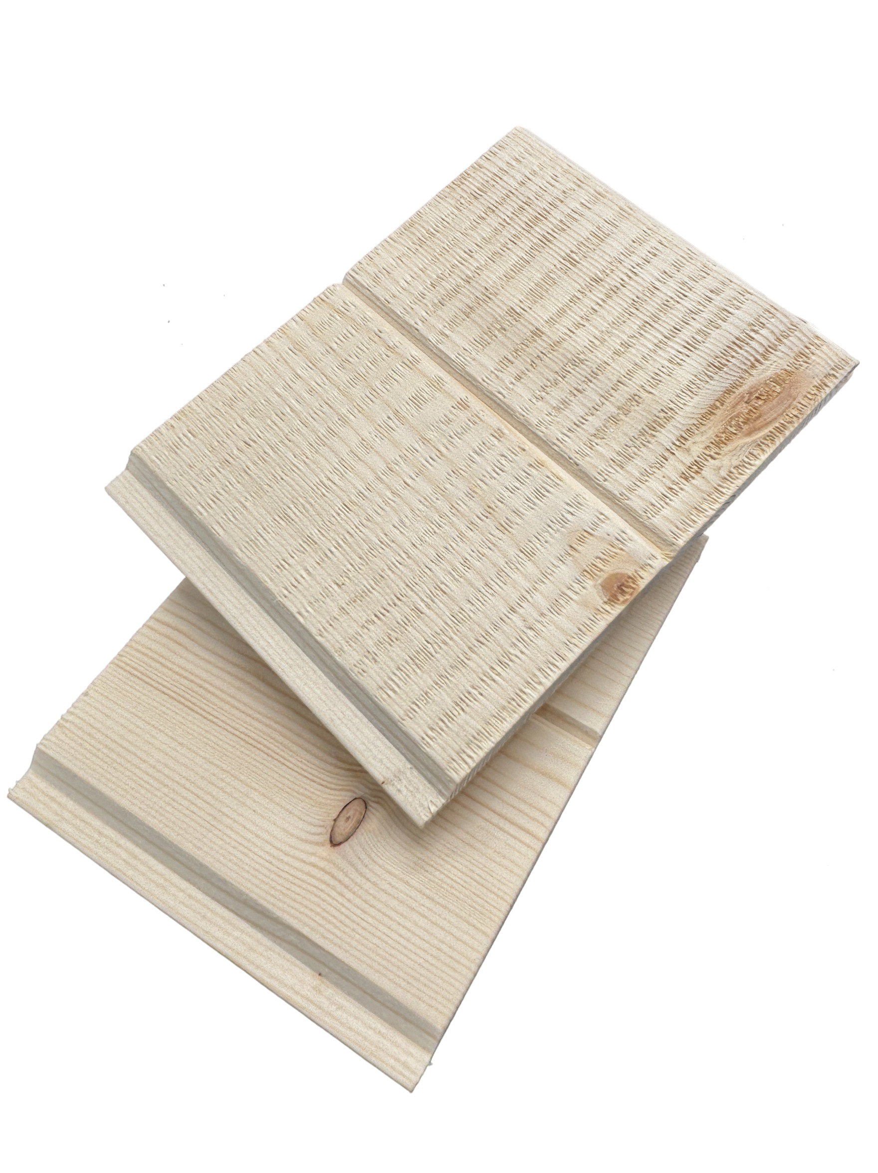 Rough Cut Embossed 12 x 133 x 2700mm Spruce VJ Lining Board (Pack of 8)